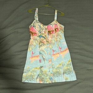 Tropical Print Sundress